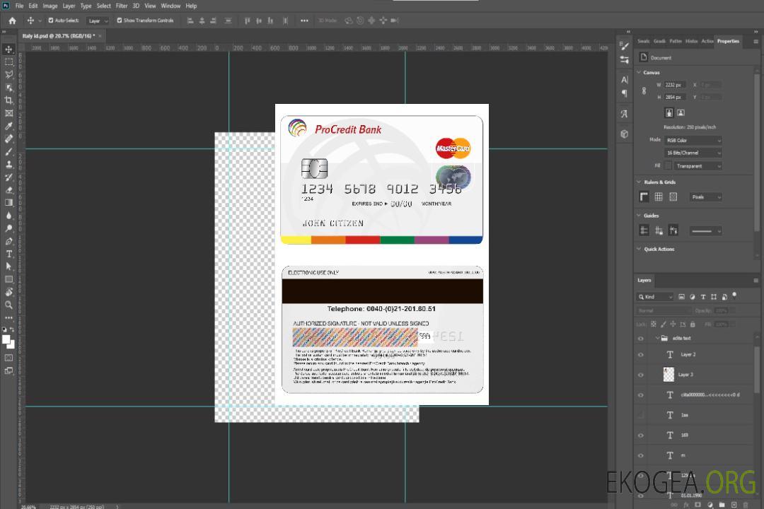 Roumanie ProCredit MasterCard template Roumanie ProCredit MasterCard template